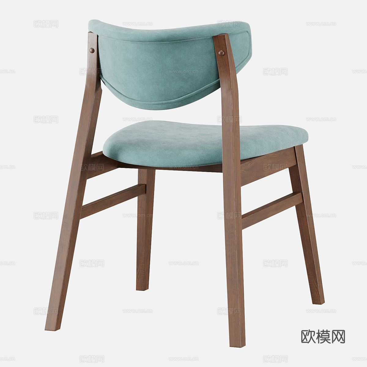 新中式木质单椅3d模型