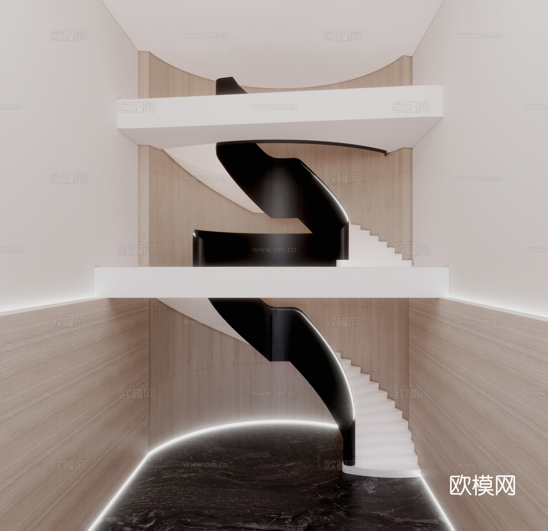 旋转楼梯su模型
