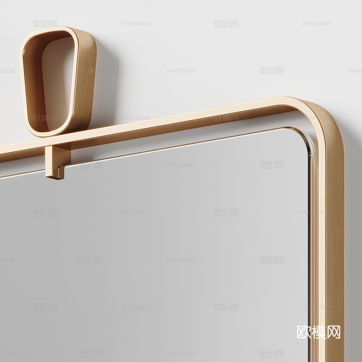 新中式轻奢装饰镜子3d模型