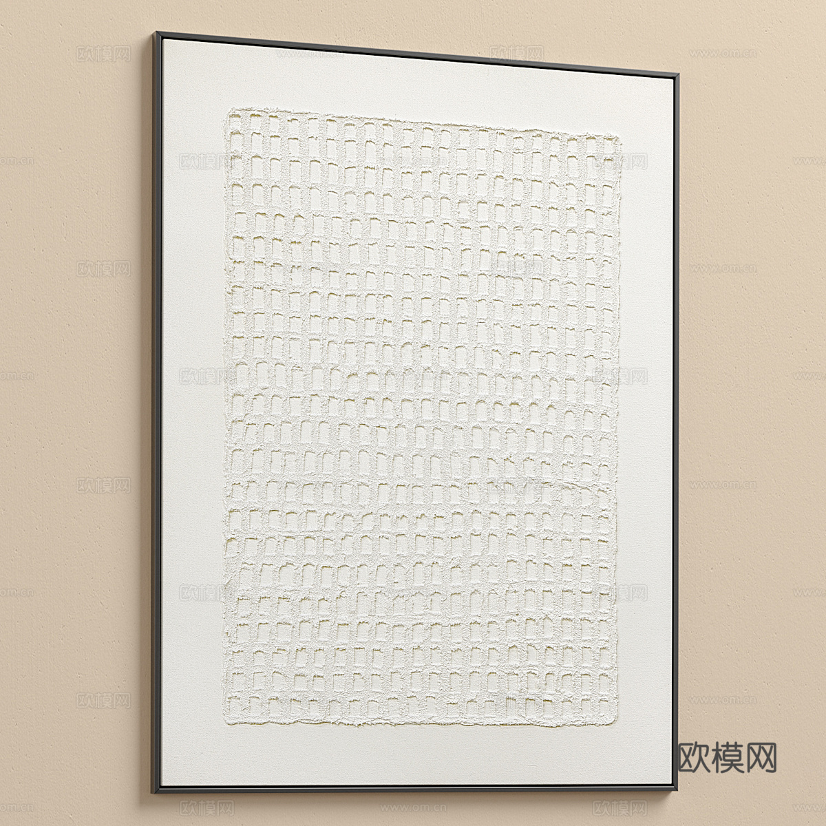 新中式侘寂装饰挂画3d模型