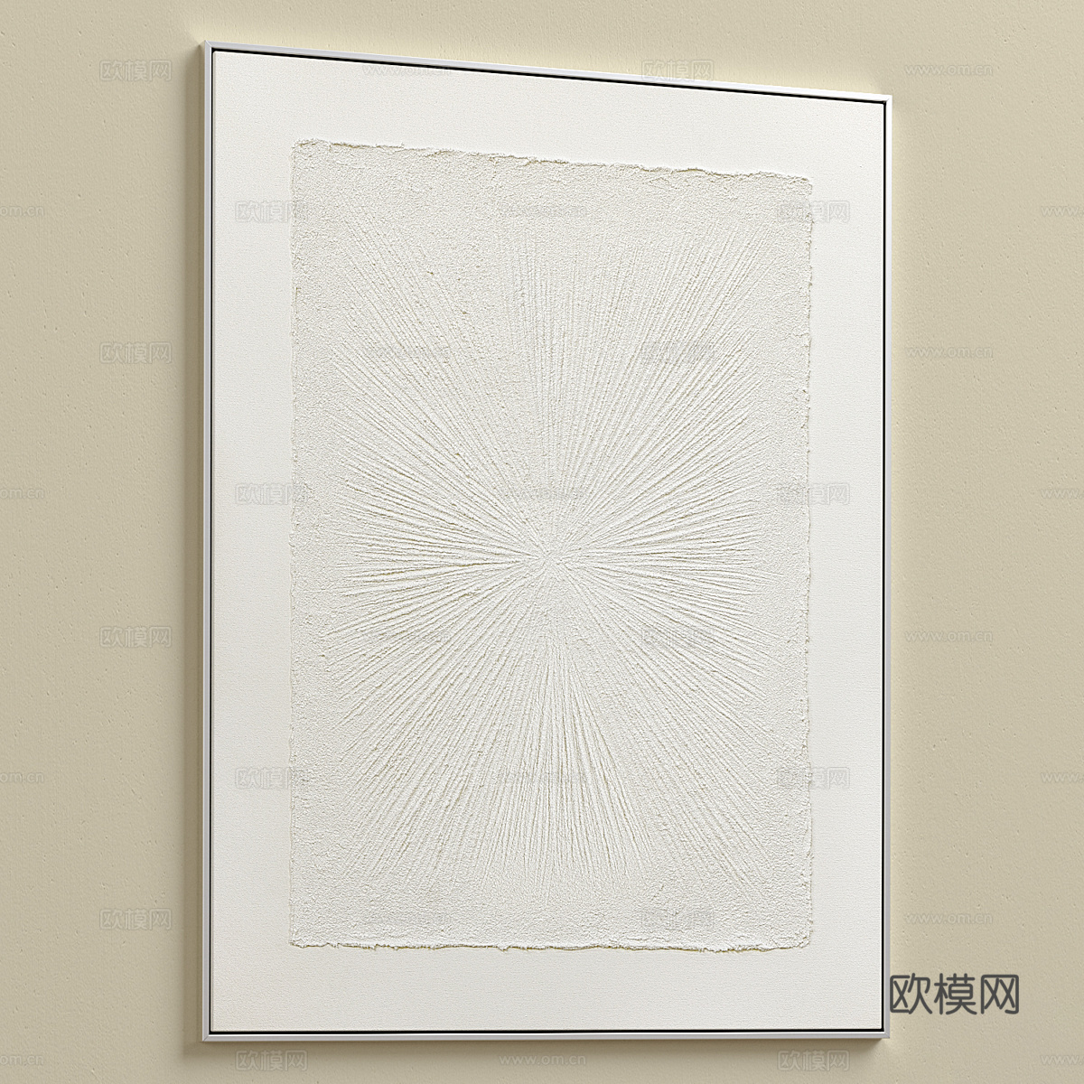 新中式侘寂装饰挂画3d模型