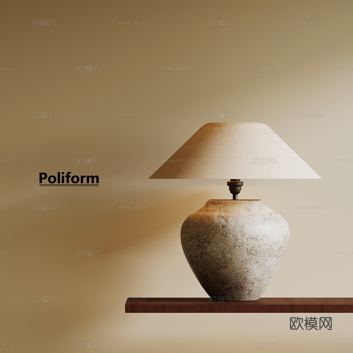 台灯 中古风台灯3d模型