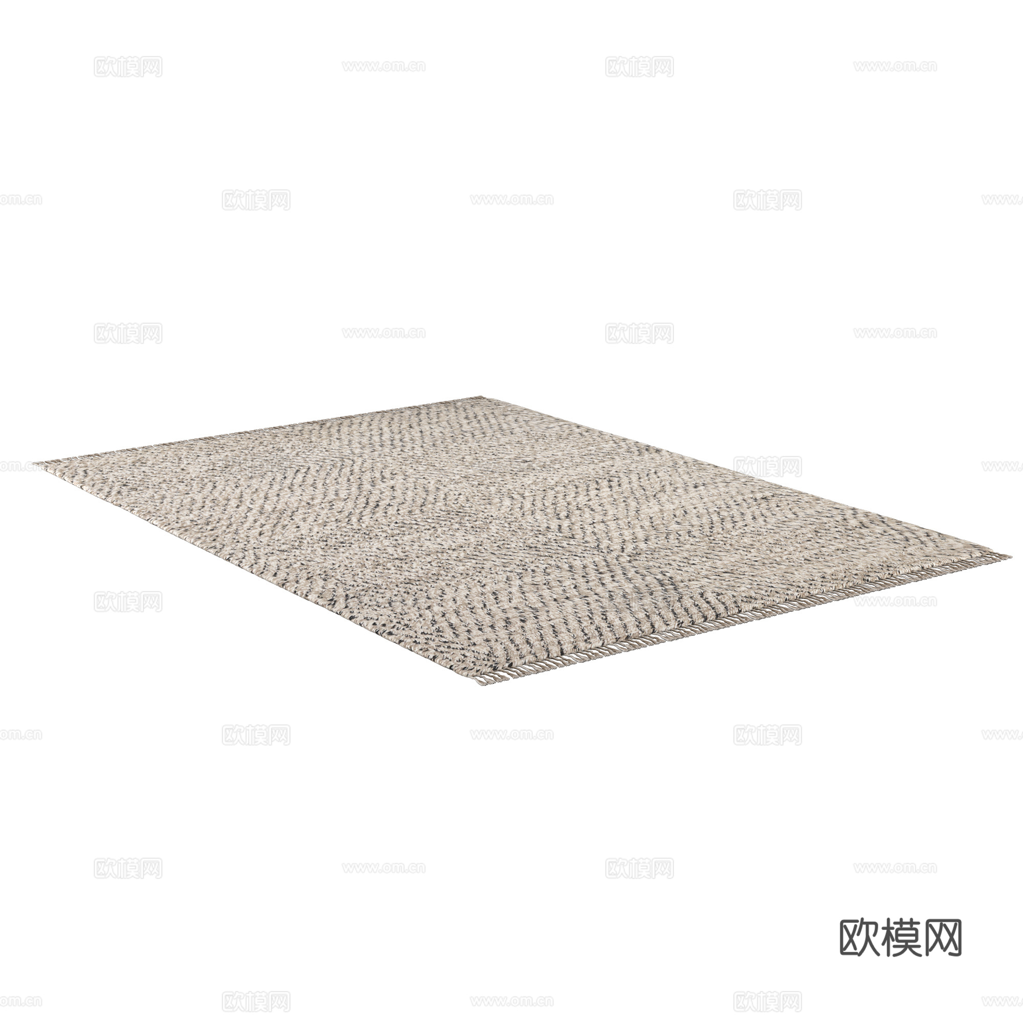 现代北欧布艺地毯3d模型