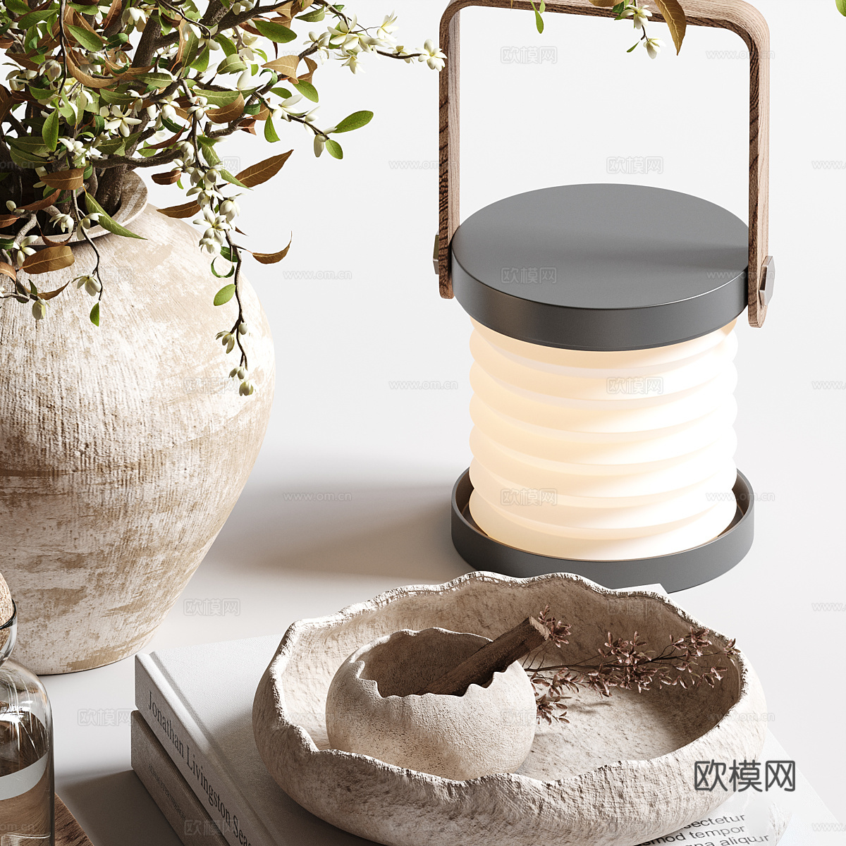 新中式轻奢饰品摆件组合3d模型
