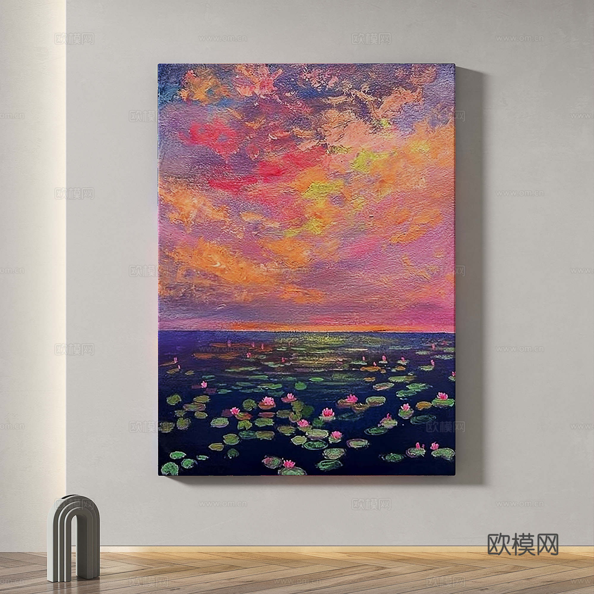 现代，简约，抽象，轻奢，油画，奶油风，装饰画3d模型