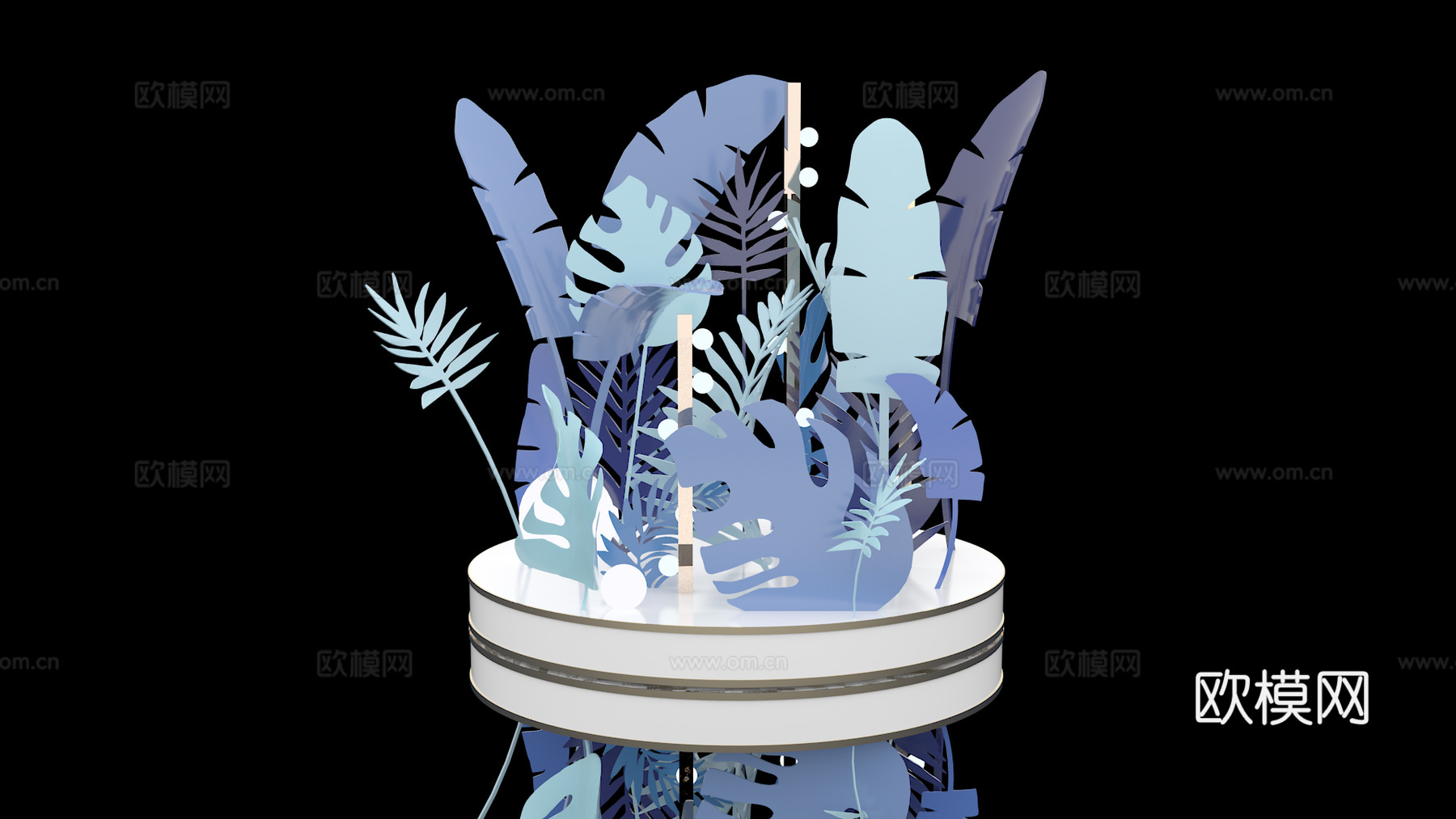 可以变形的叶子 树叶 植物 绿色叶子 装饰3d模型