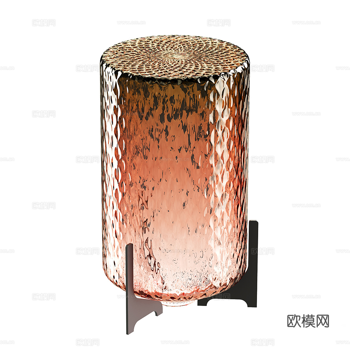 现代意式亚克力边几 玻璃边几 圆边几3d模型