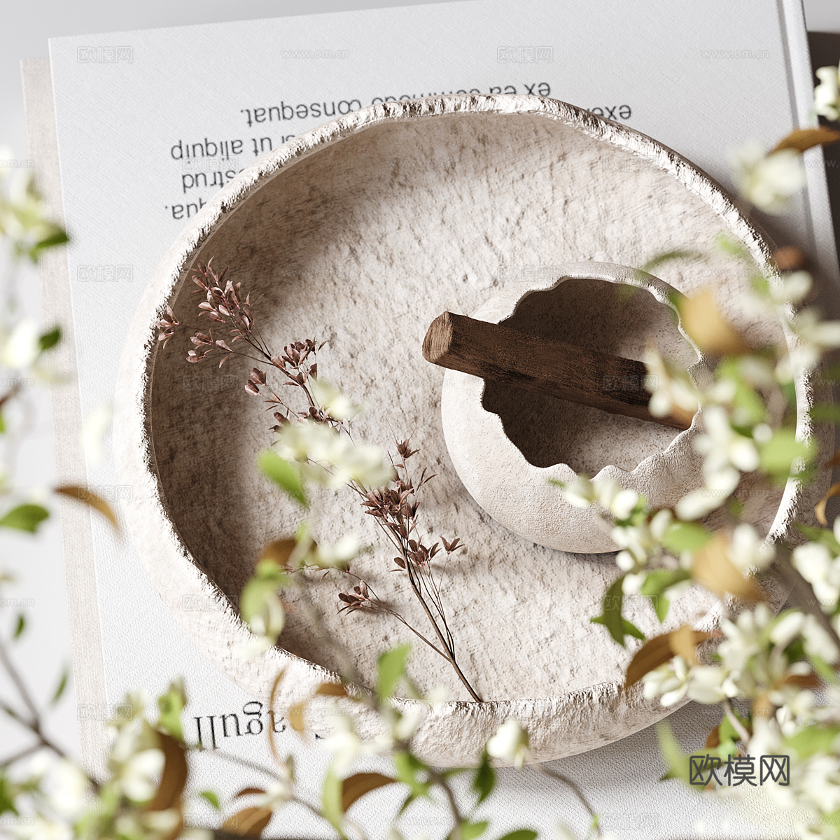 新中式轻奢饰品摆件组合3d模型
