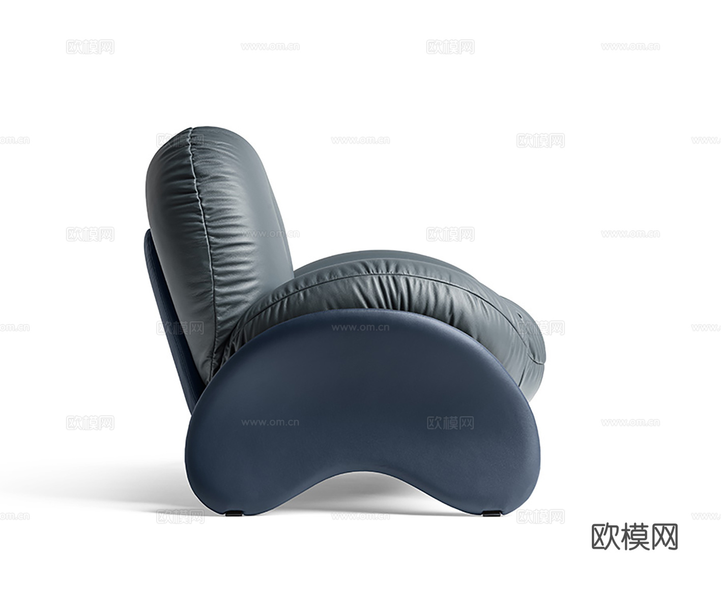 poltrona现代单人可爱沙发 休闲可爱沙发 轻奢皮沙发su模型