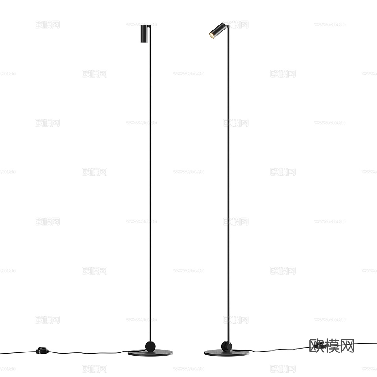 现代极简落地灯3d模型