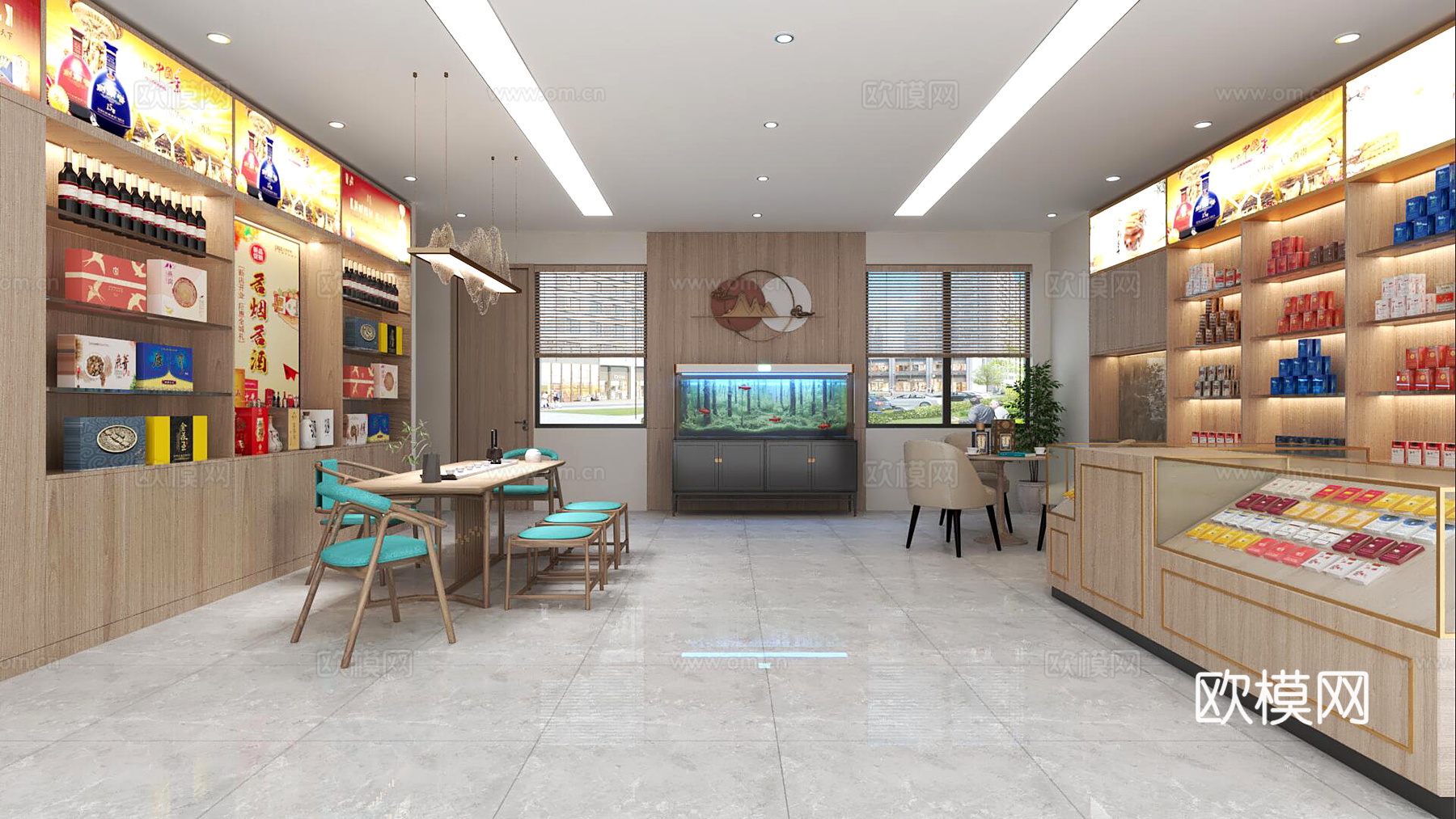 烟酒店3d模型
