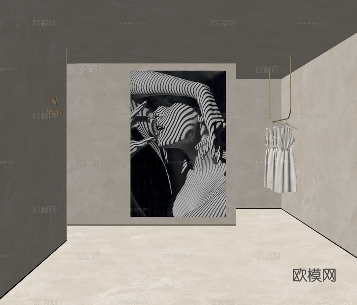 现代意式挂画su模型