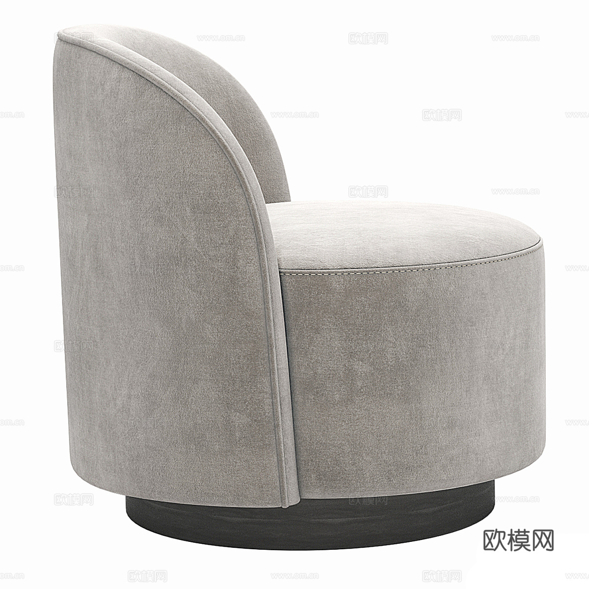 现代意式布艺扶手椅3d模型