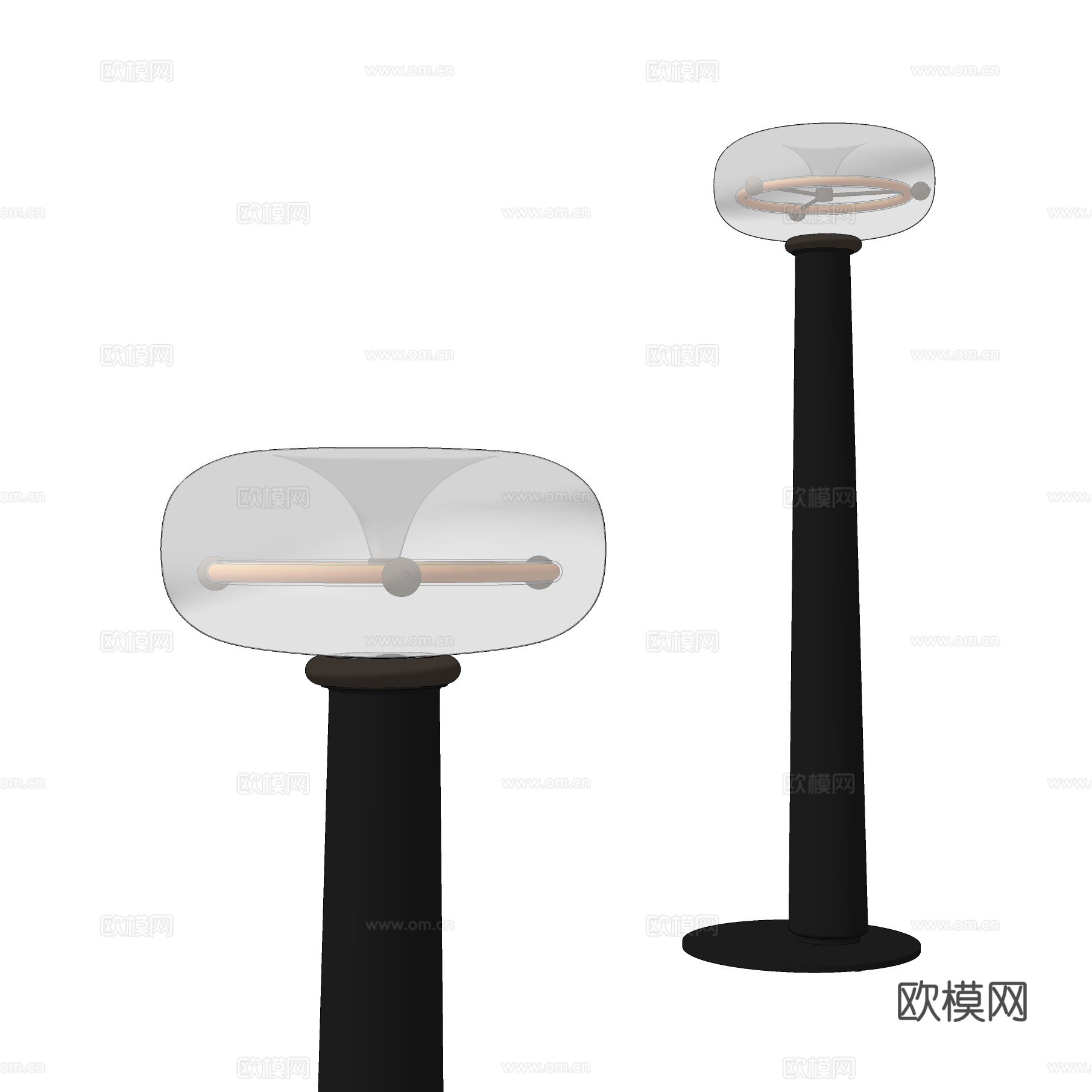 中古风落地灯su模型