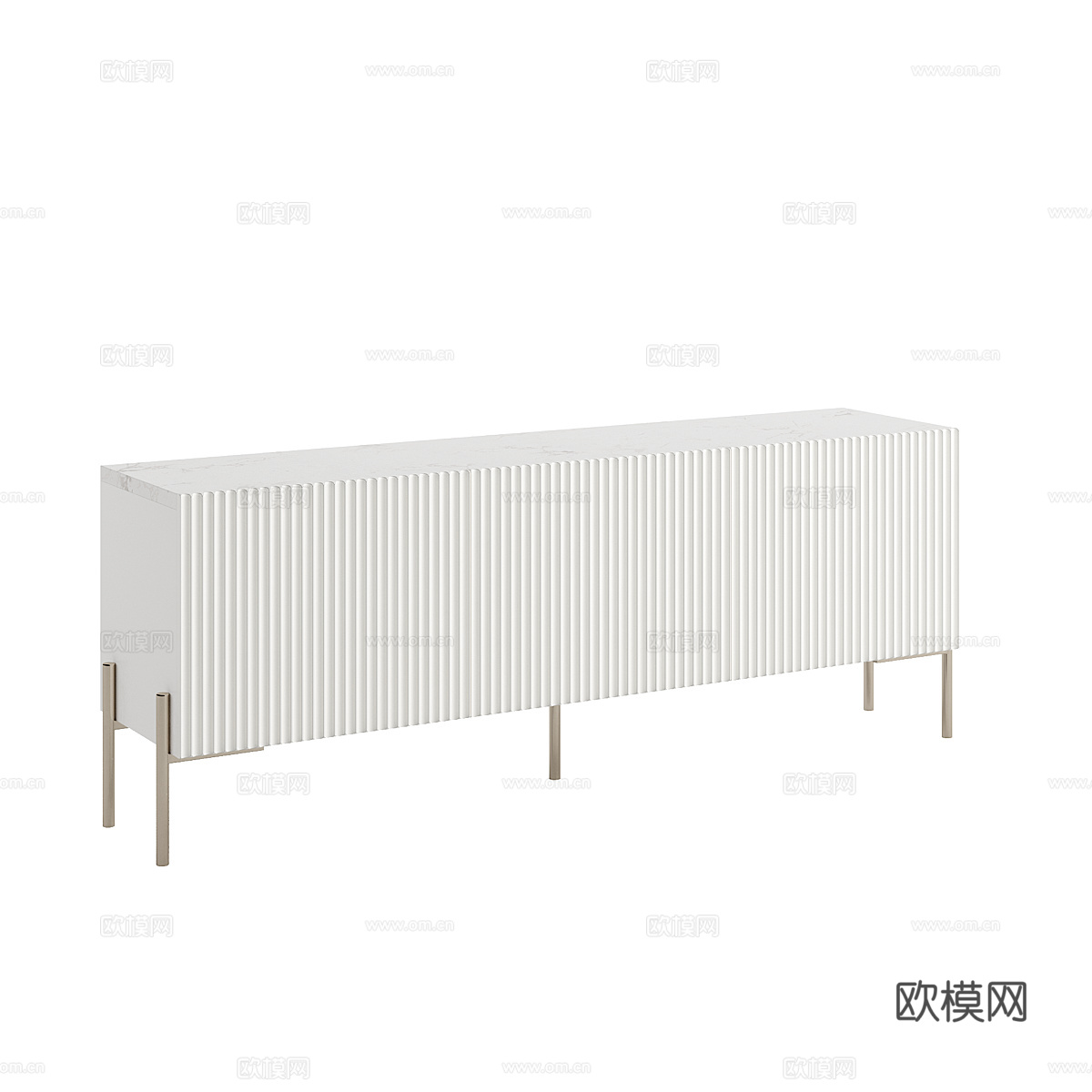 现代意式极简电视柜3d模型
