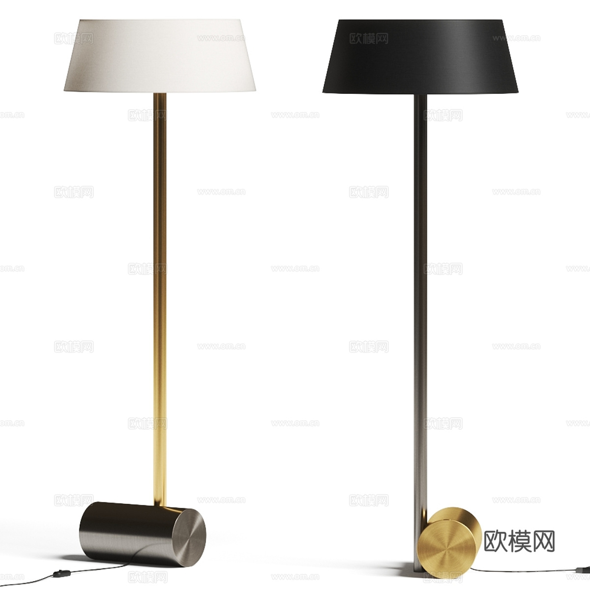 现代意式轻奢落地灯3d模型