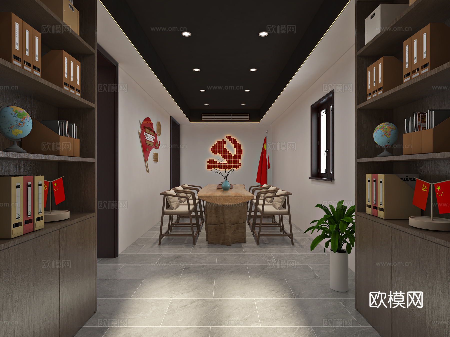 党建乡贤馆3d模型