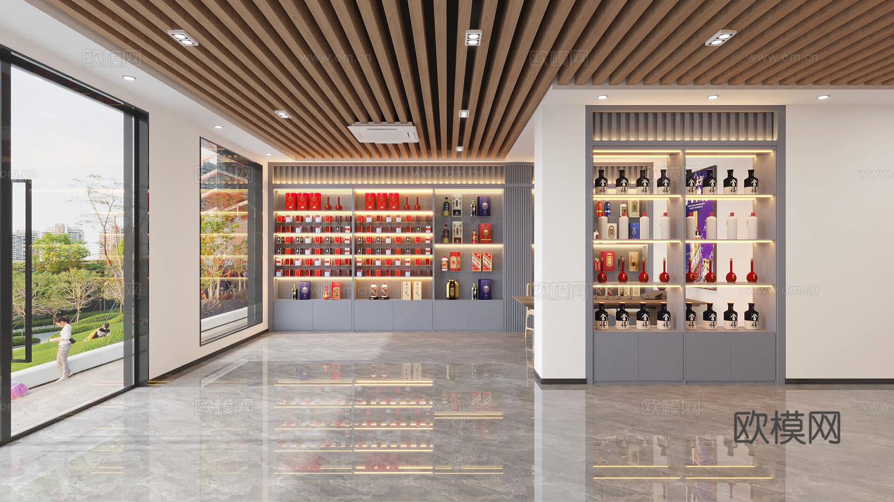 烟酒店3d模型
