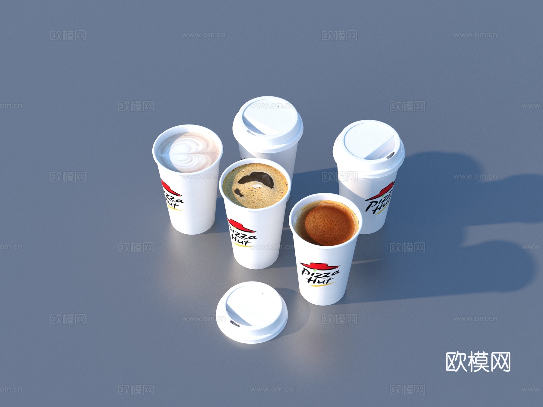 纸杯 咖啡 可乐 奶茶 饮料3d模型