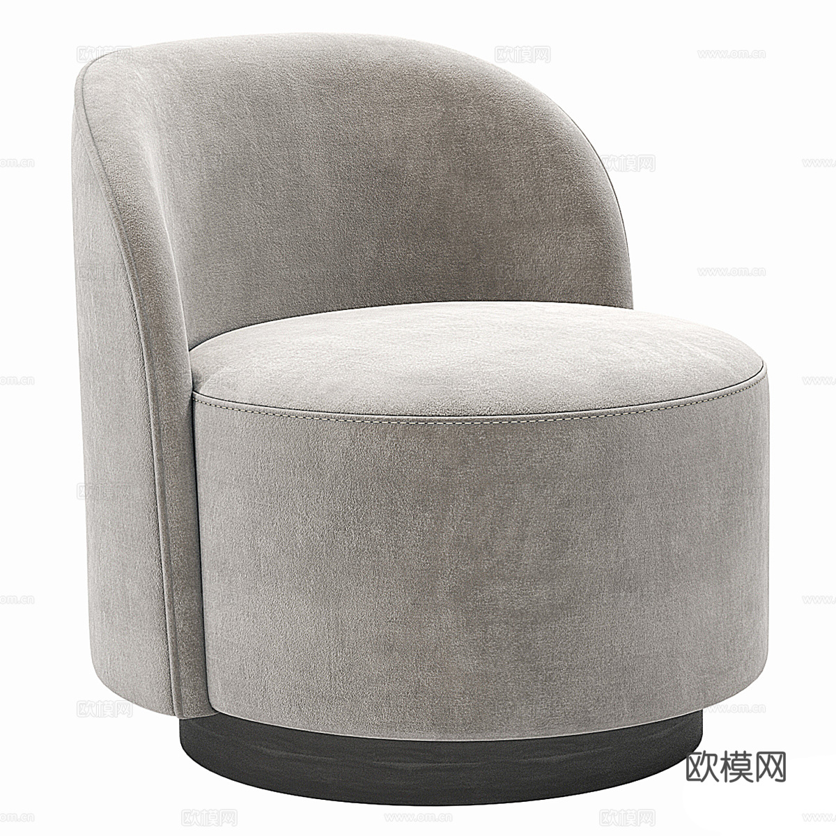 现代意式布艺扶手椅3d模型