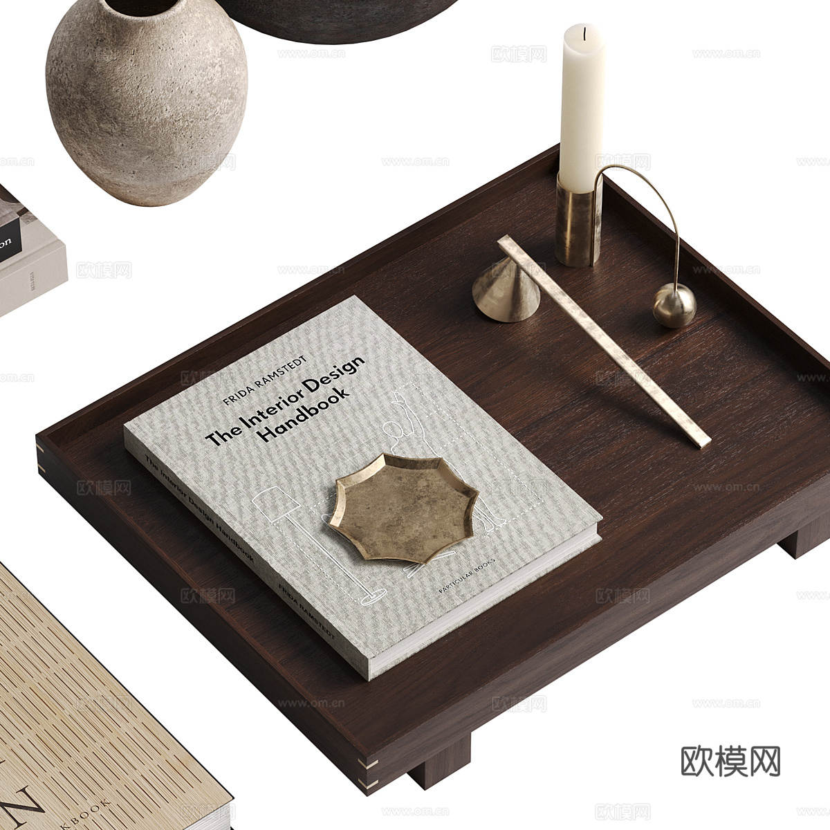 新中式轻奢饰品摆件 茶具3d模型