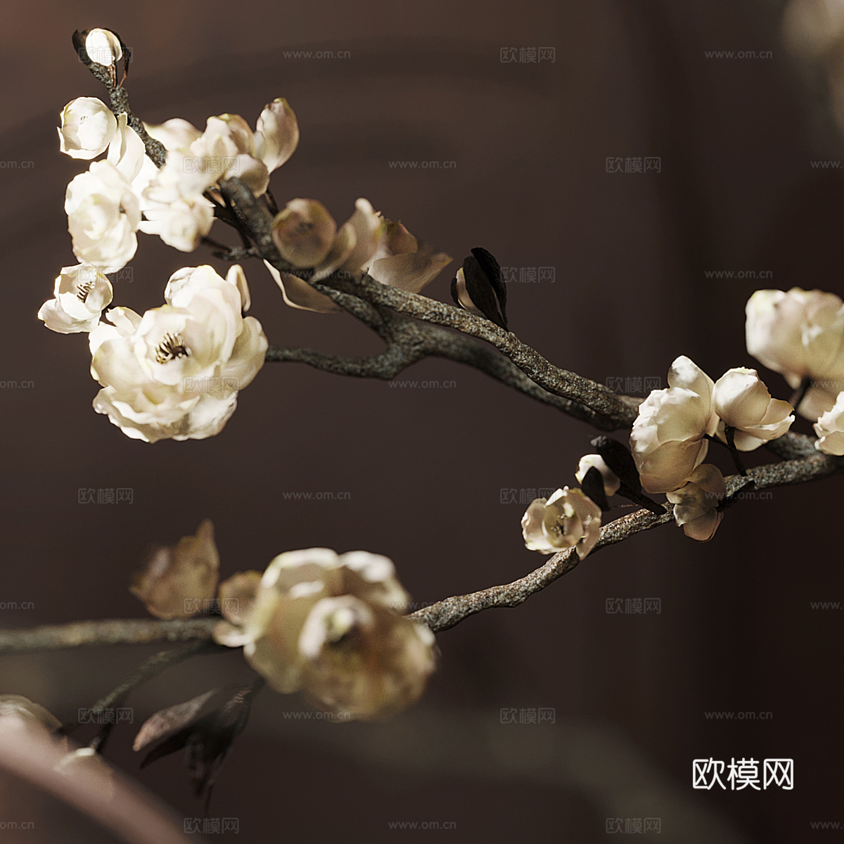 新中式禅意浴室用品组合3d模型