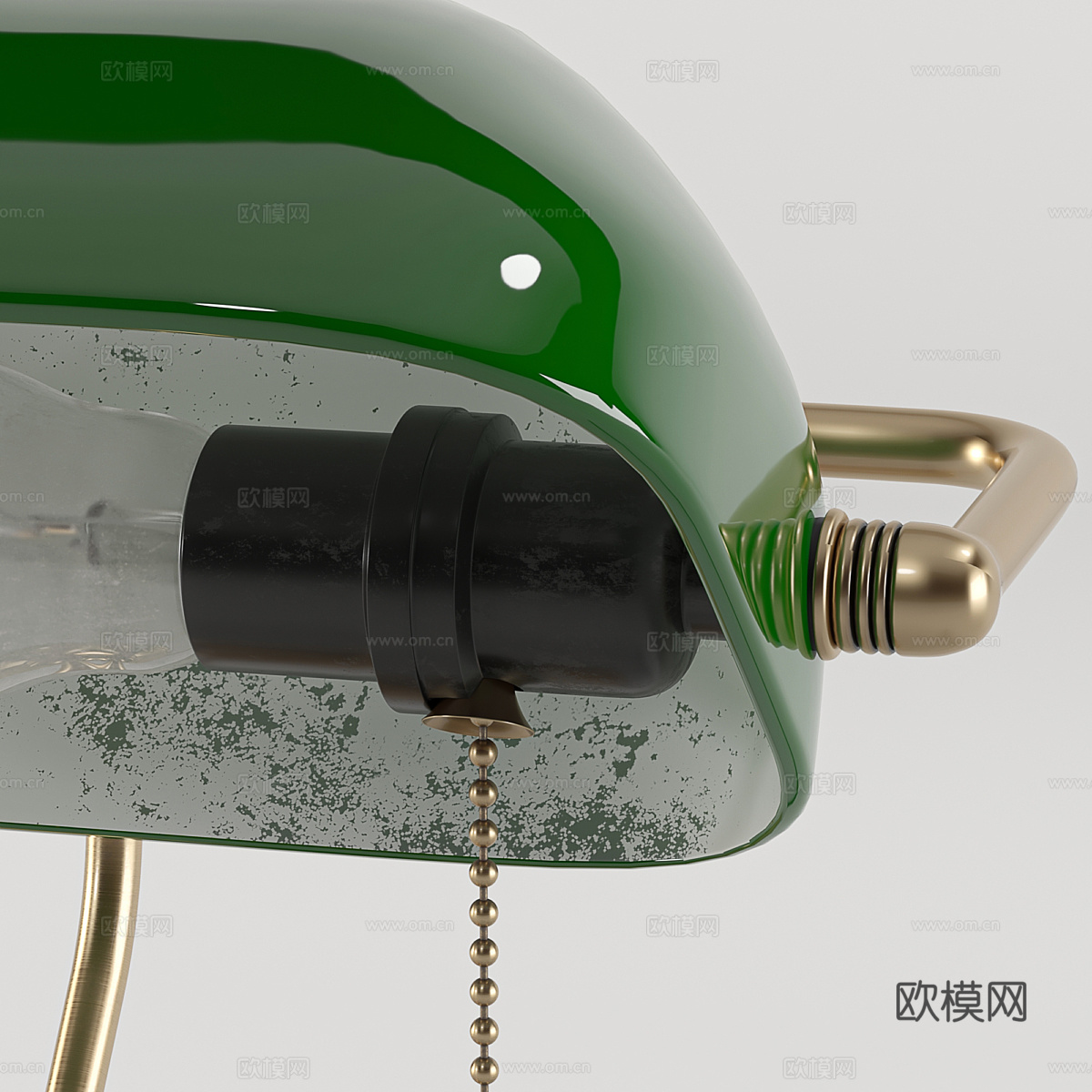 美式复古轻奢装饰台灯3d模型