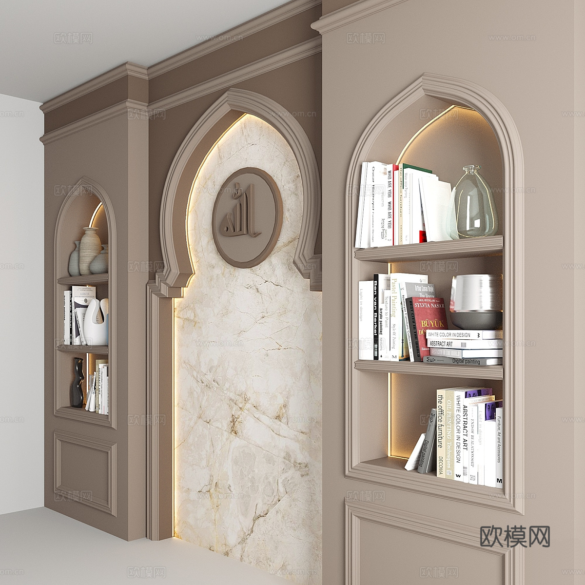 穆斯林风格装饰背景墙3d模型