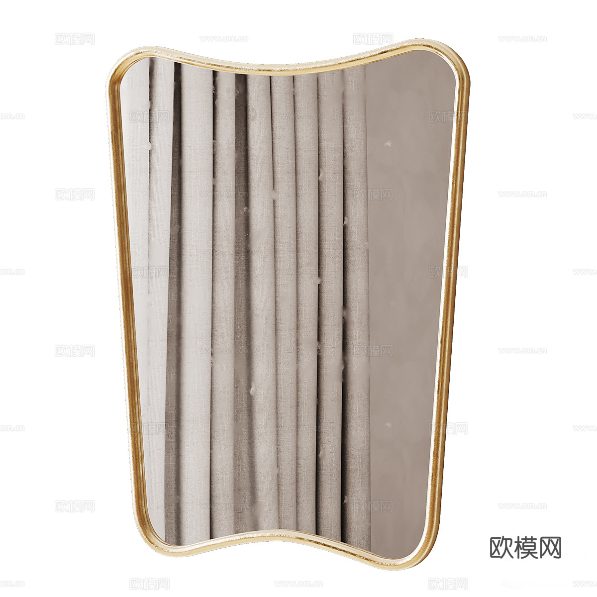 现代轻奢装饰镜子3d模型