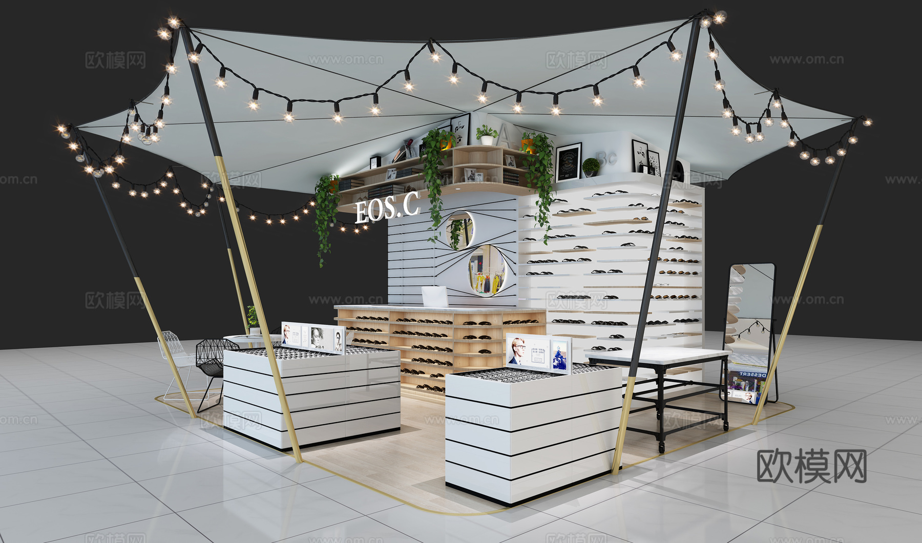北欧商场 眼镜店3d模型