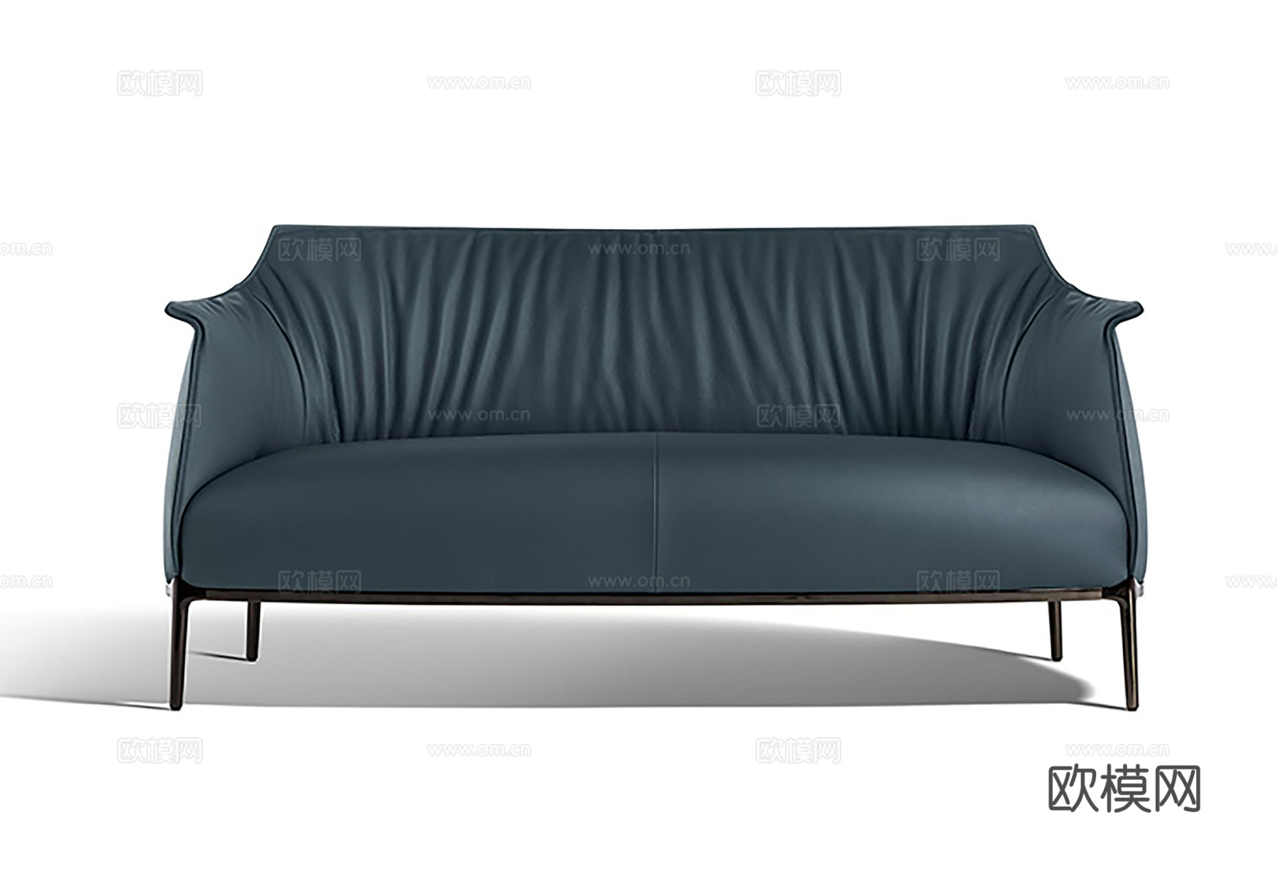 poltrona现代多人沙发 皮沙发 休闲沙发su模型
