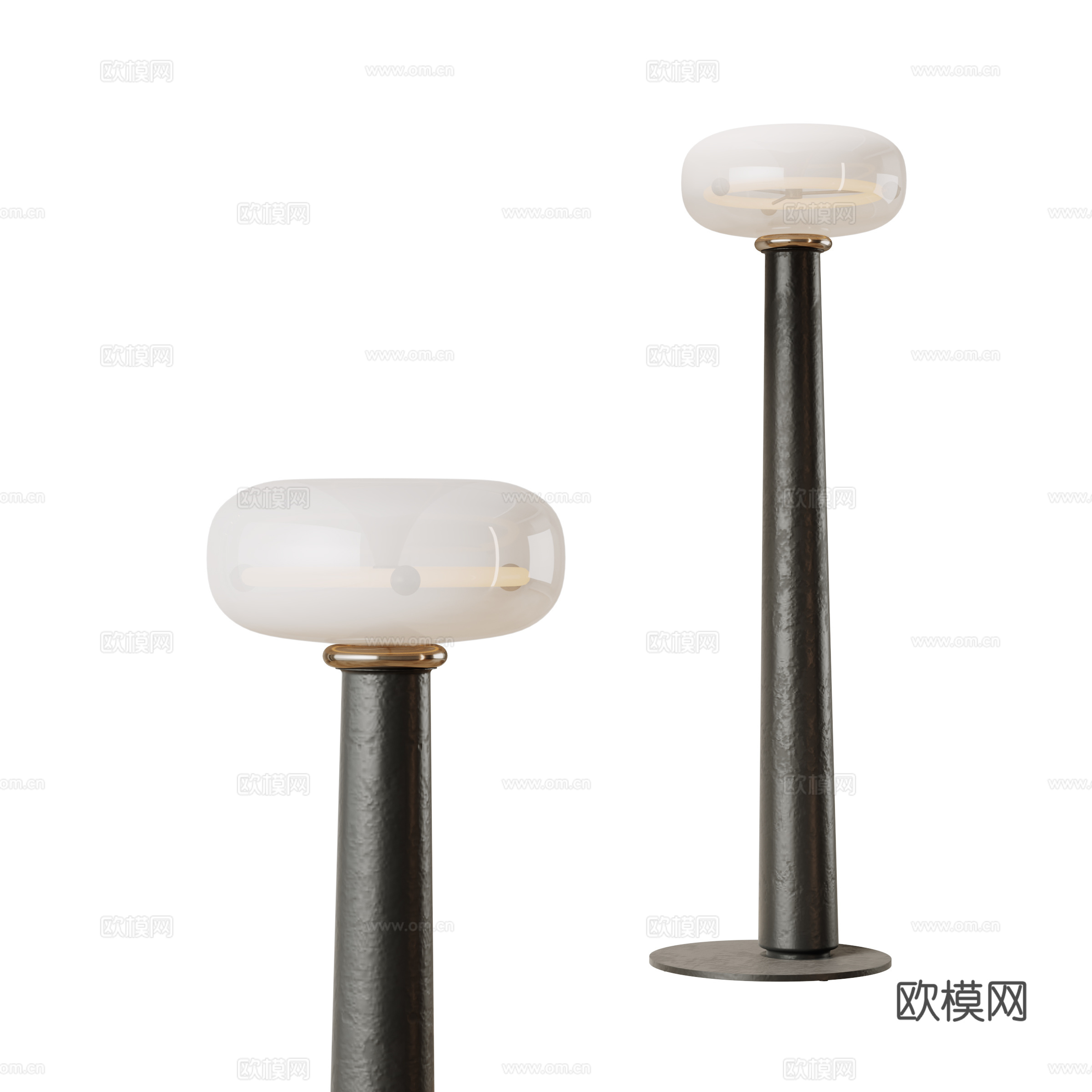 中古风落地灯su模型