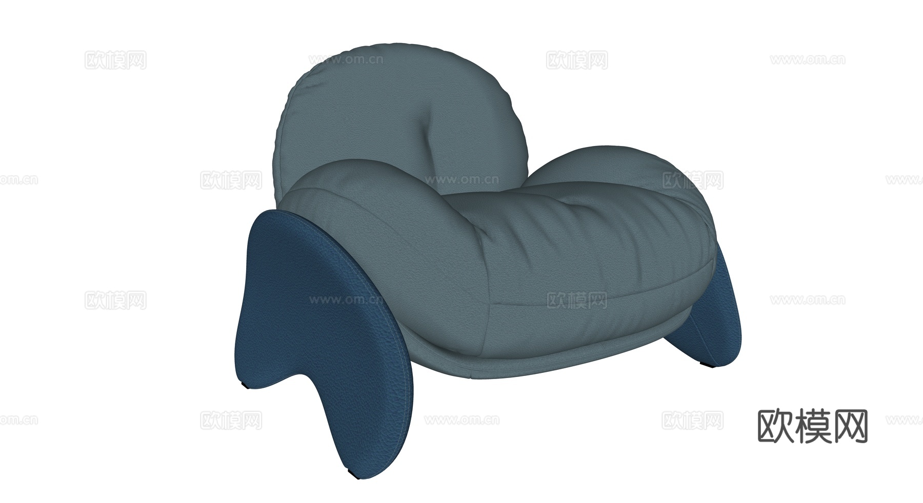 poltrona现代单人可爱沙发 休闲可爱沙发 轻奢皮沙发su模型