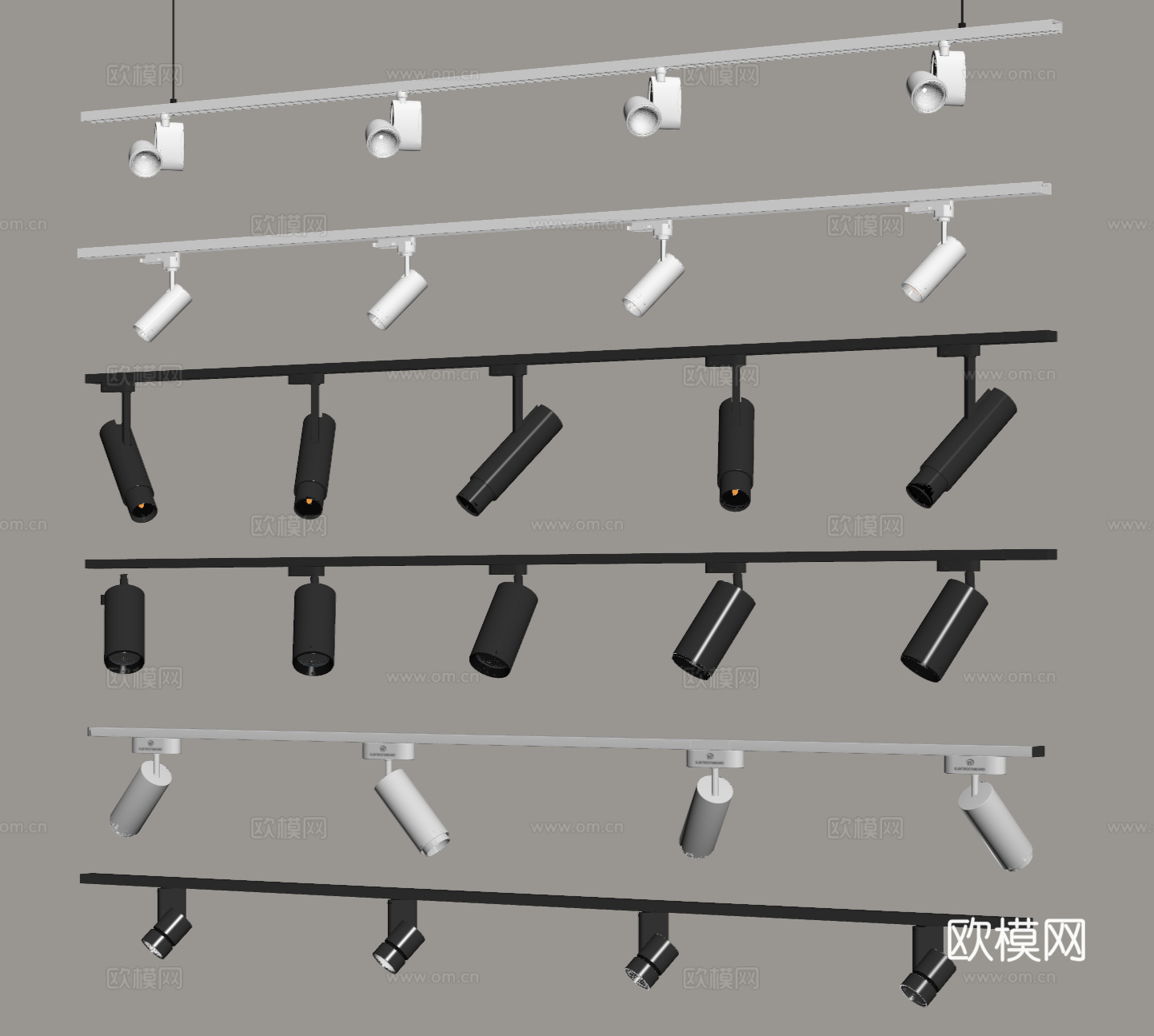 射灯 筒灯 轨道灯su模型
