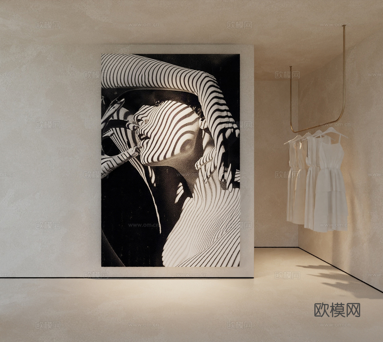 现代意式挂画su模型
