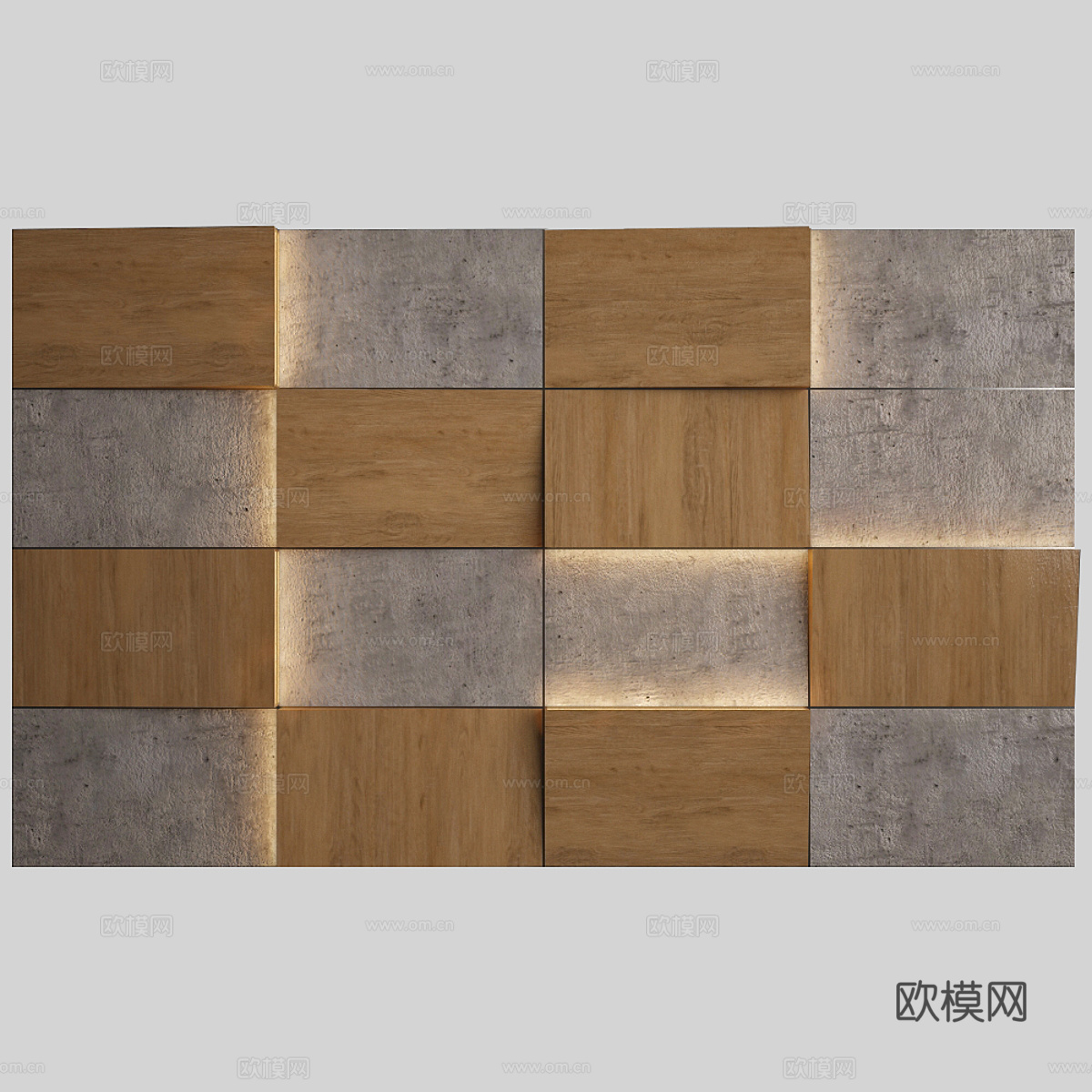 现代意式背景墙3d模型