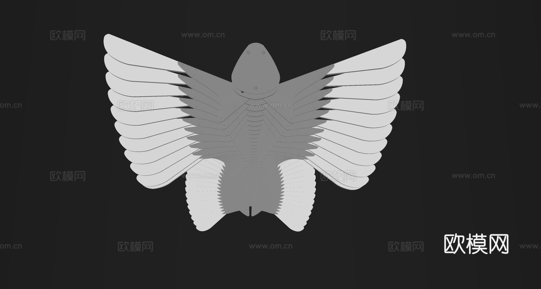 现代仿生生物抽象吊灯su模型