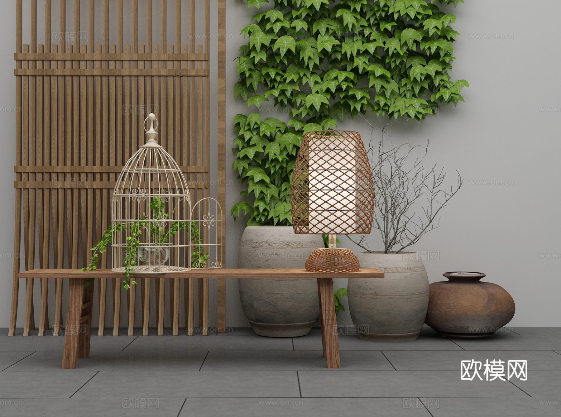 景观小品 庭院景观3d模型