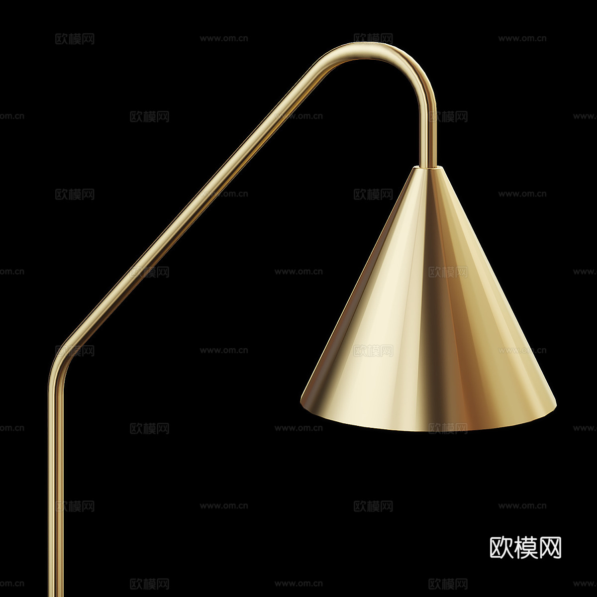 现代轻奢长条金属壁灯3d模型