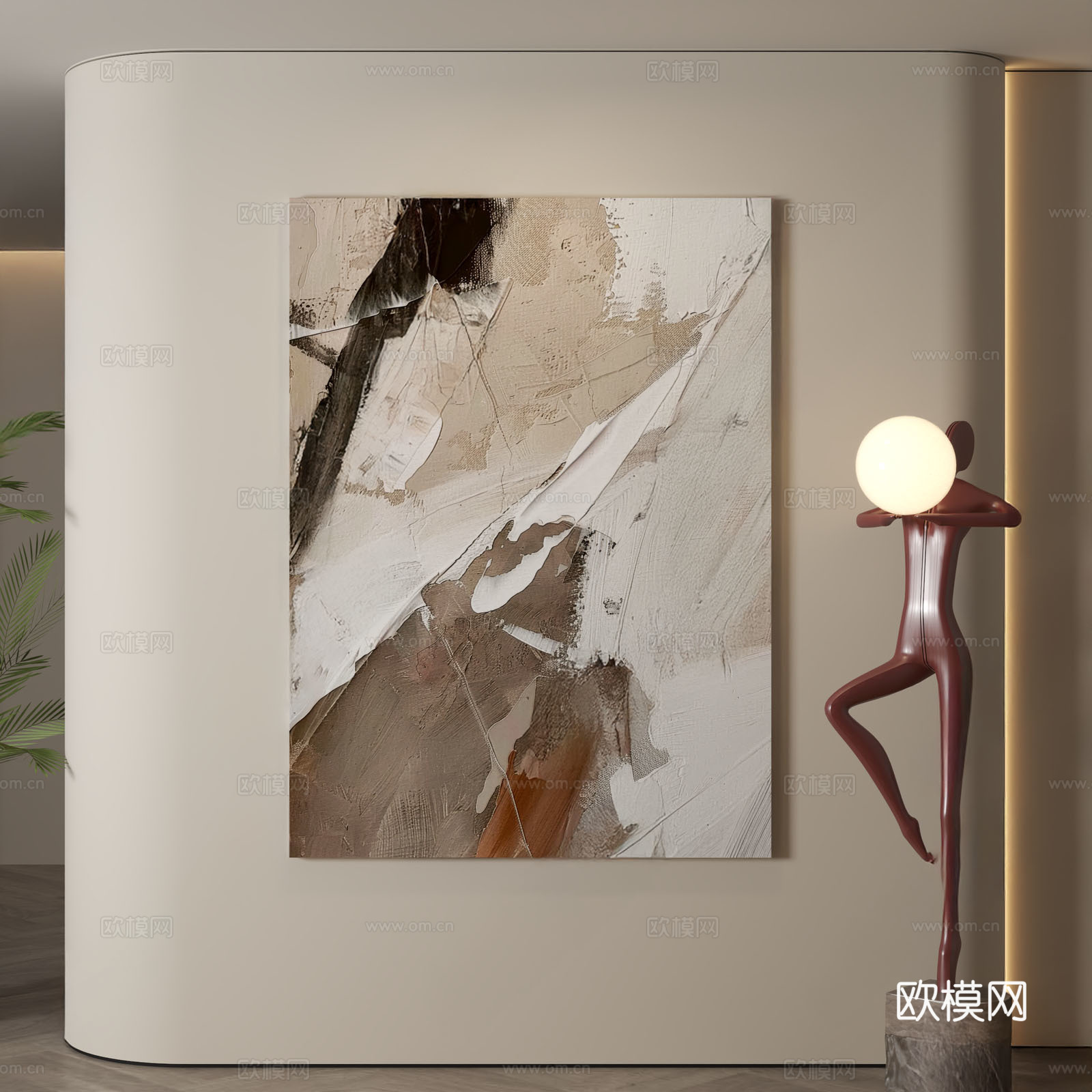 现代意式挂画su模型