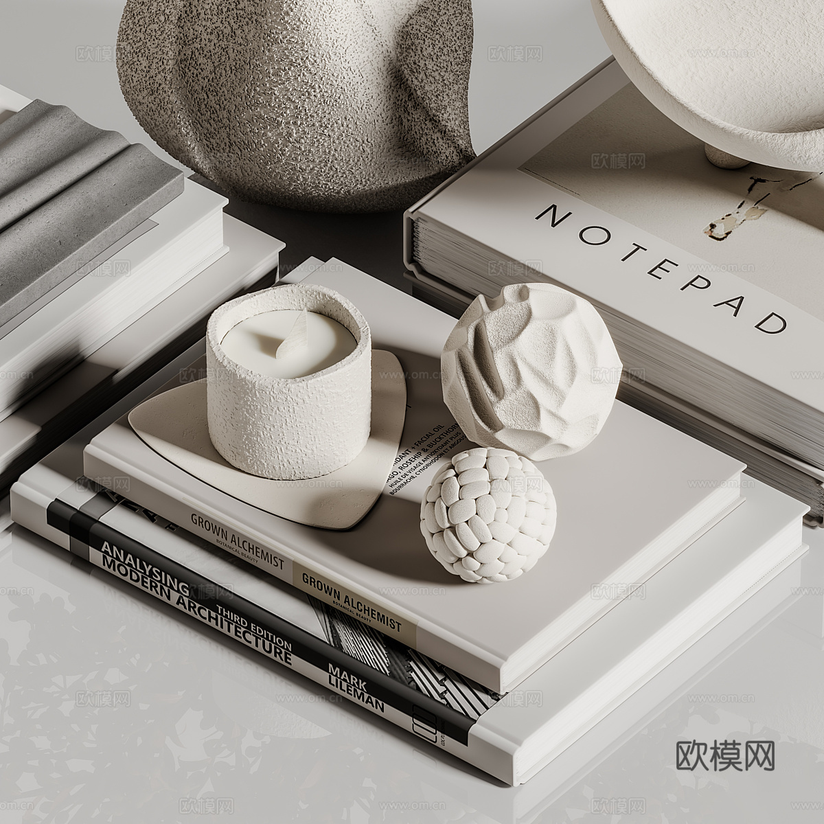 新中式侘寂饰品摆件组合3d模型
