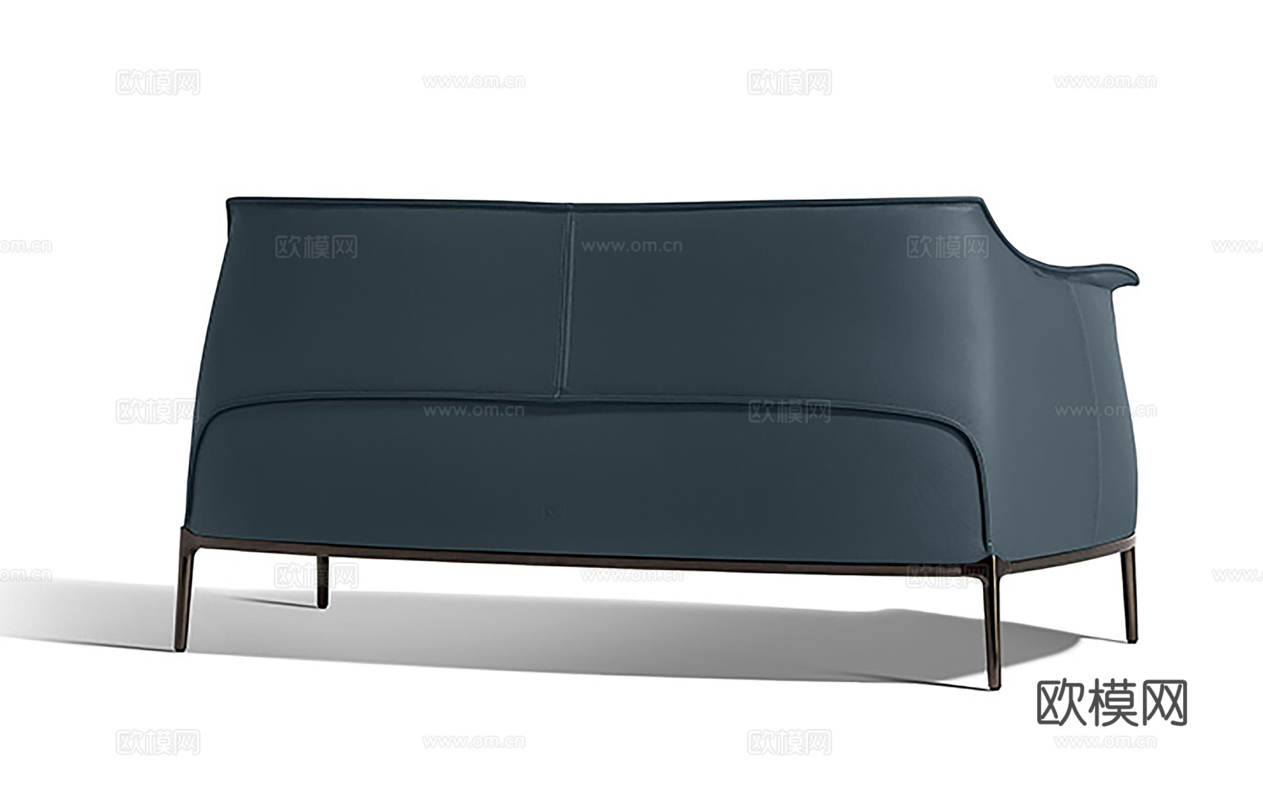 poltrona现代多人沙发 皮沙发 休闲沙发su模型