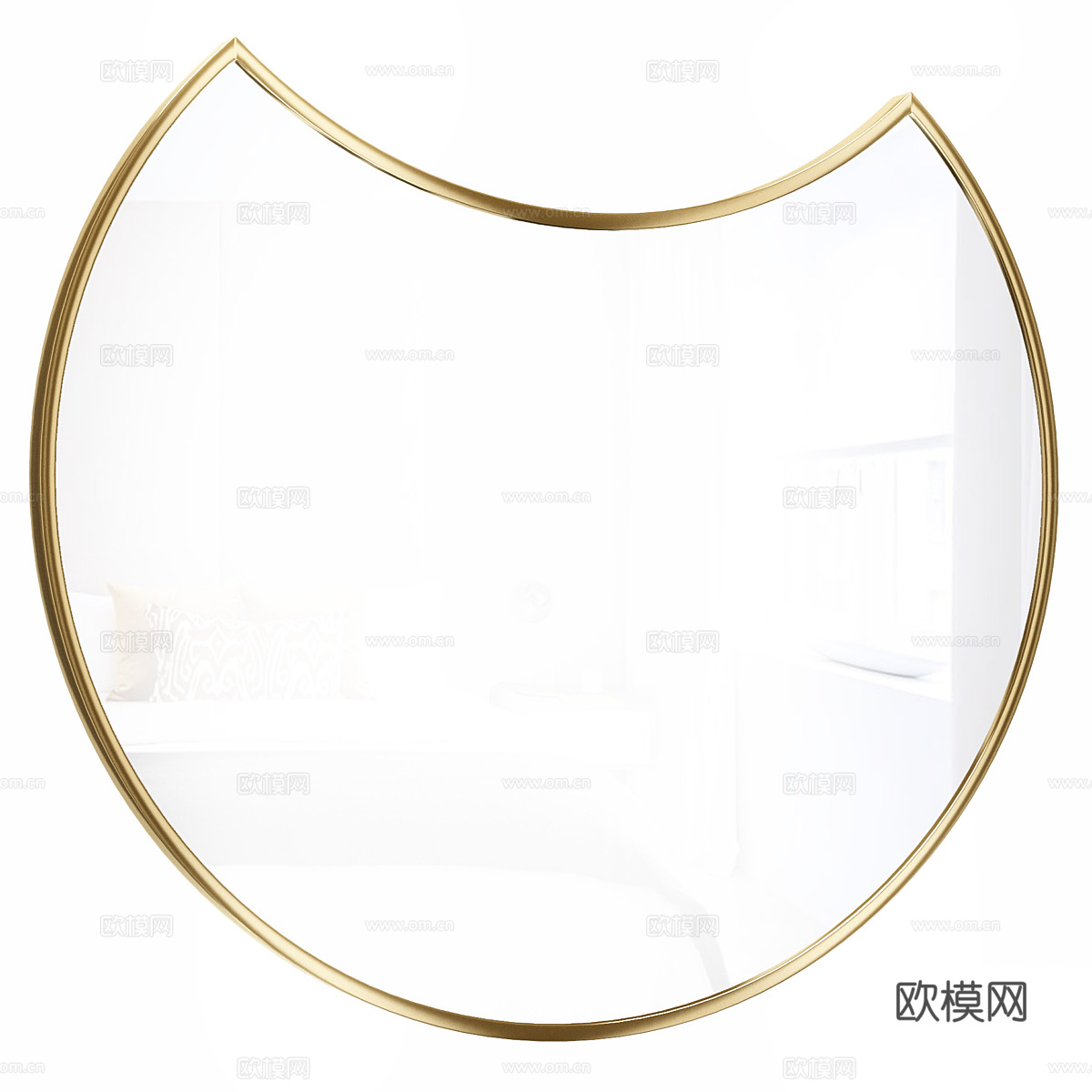 现代轻奢极简装饰镜子3d模型