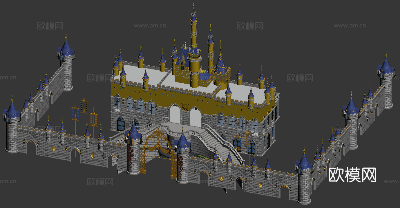 中世纪欧式建筑3d模型