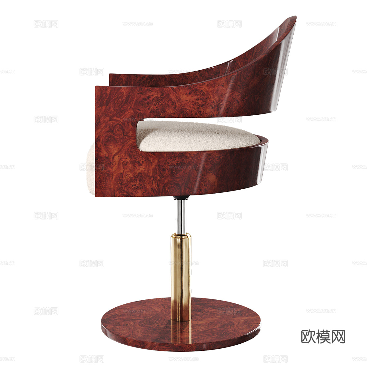 现代意式轻奢吧台椅3d模型