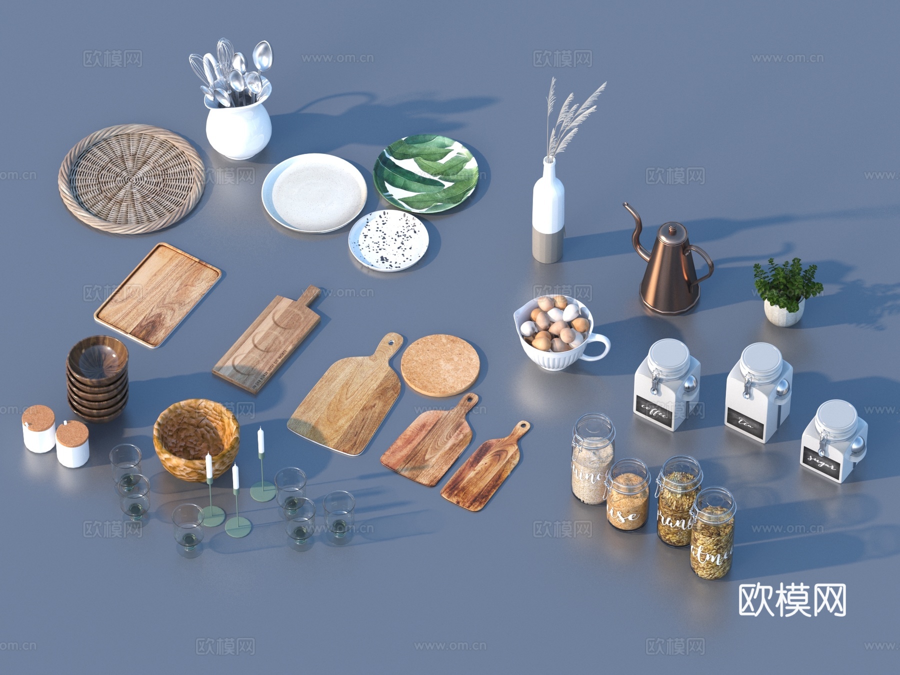餐具 厨房用品su模型