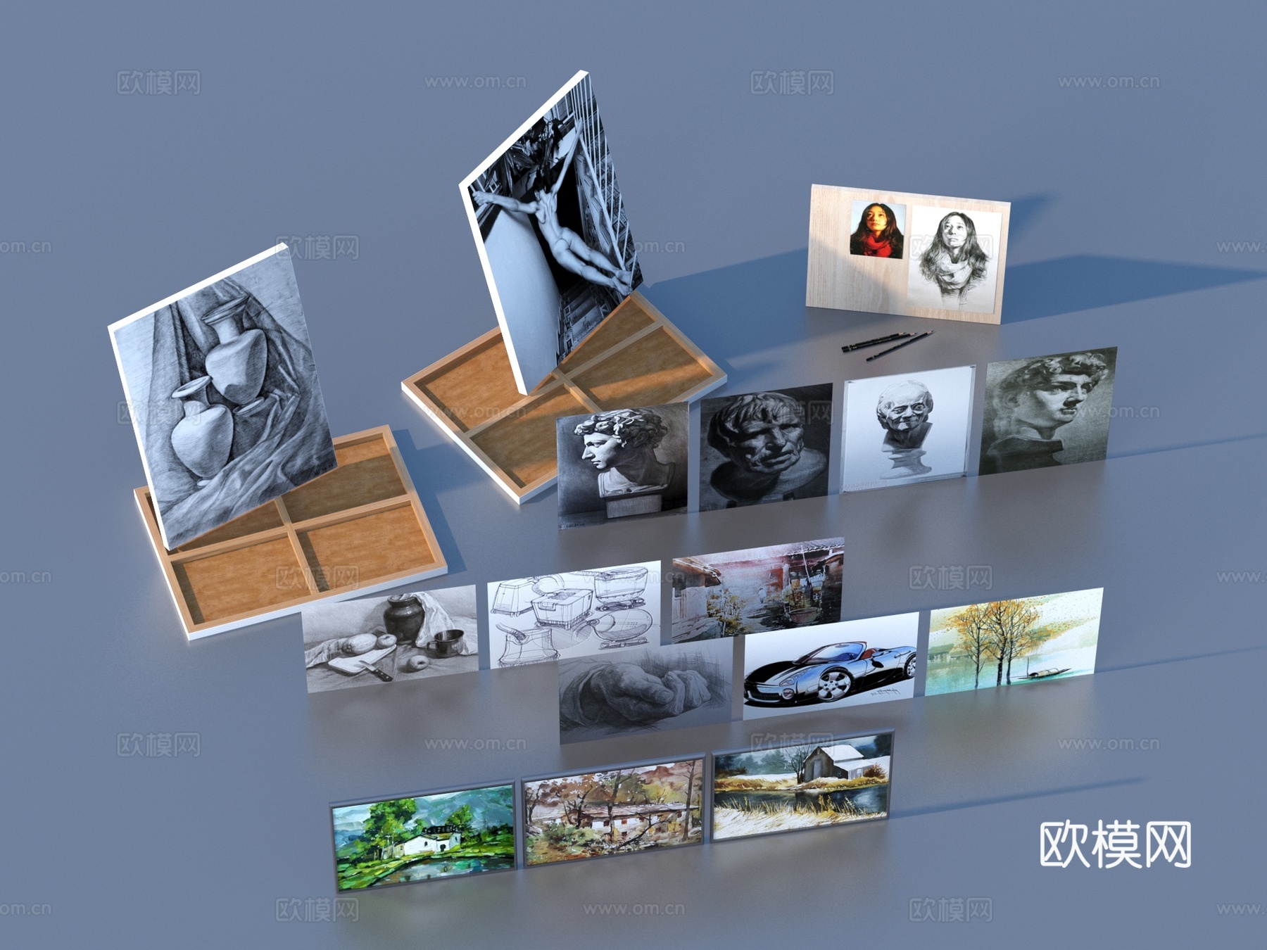 装饰画 挂画 相框3d模型