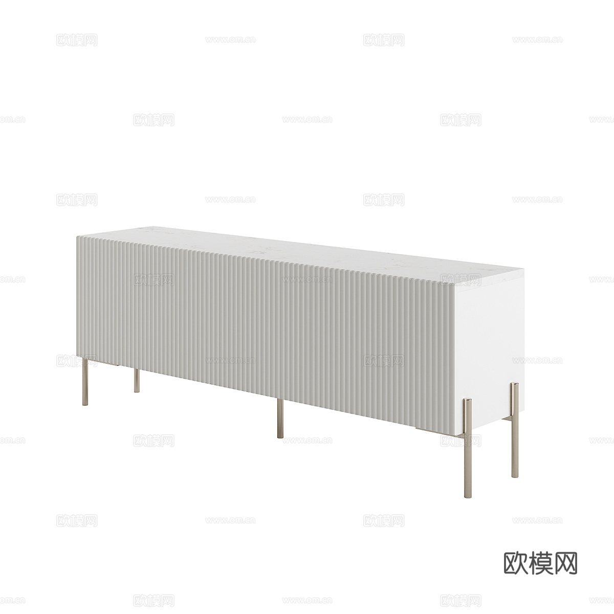 现代意式极简电视柜3d模型