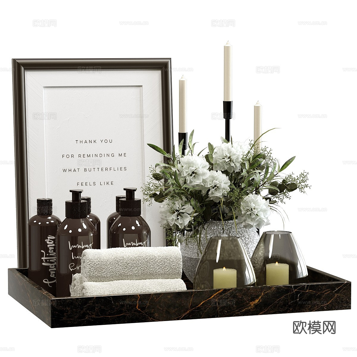 现代意式卫浴洗护用品3d模型