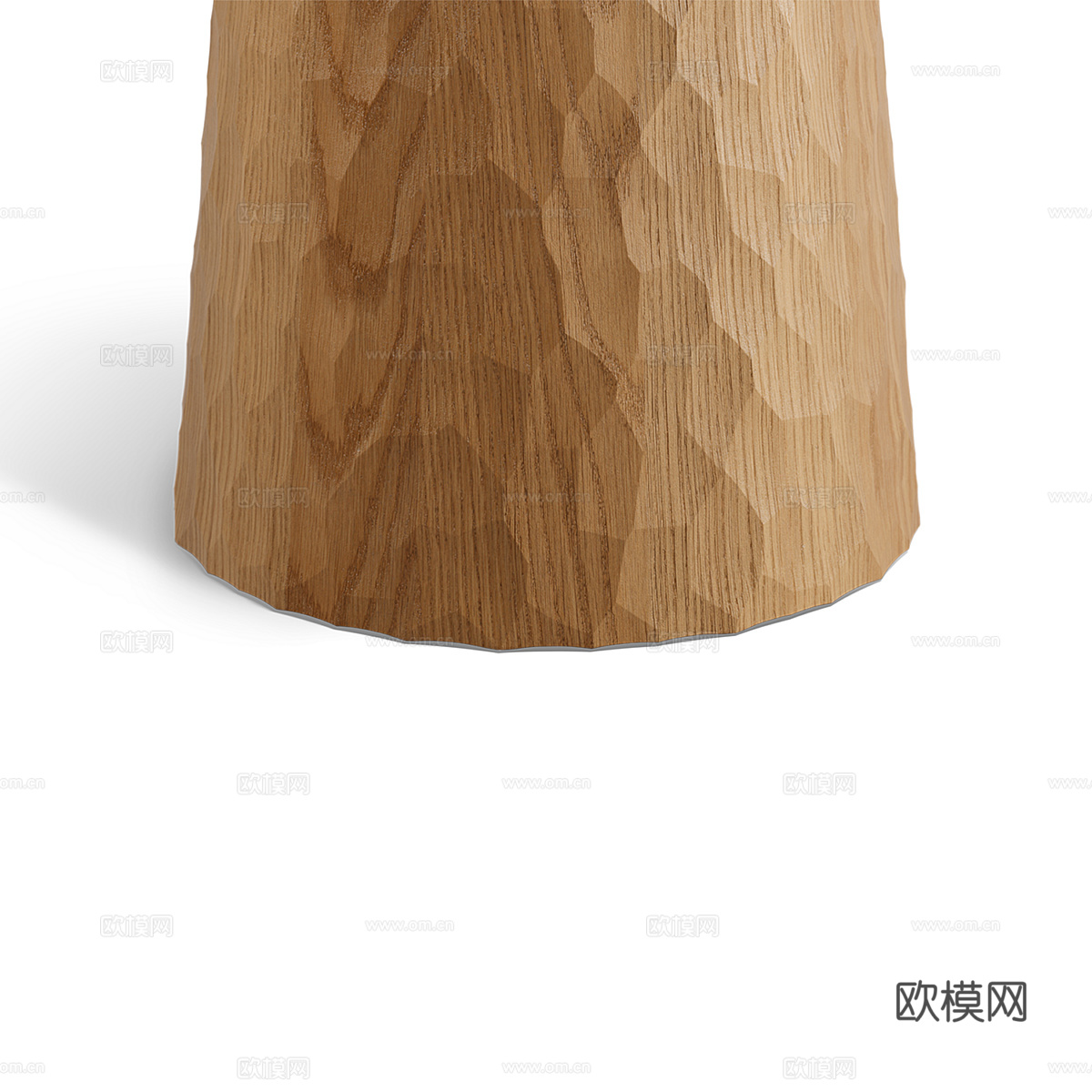 新中式原木风实木圆餐桌3d模型